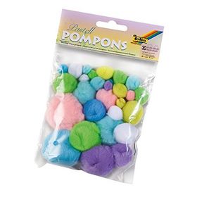 Folia 50397 Pastel Renkli Ponpon Set