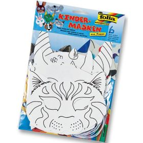Folia 6 Çeşit Karışık Hayvanlar Kağıt Maske