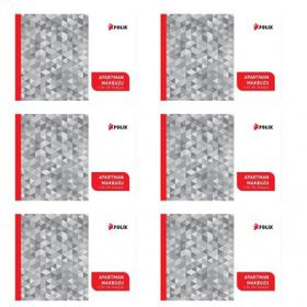 Folix 2-50 2 Nüsha Fotokopili 50 Yaprak 14x20 cm 6'lı Apartman Makbuzu