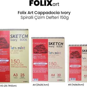 Folix Art Cappadocia Ivory Spiralli 150 gr 30 Yaprak Çizim Defteri