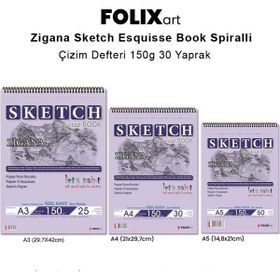 Folix Art Zigana Sketch Esquisse Book Spiralli 150 gr 30 Yaprak Çizim Defteri