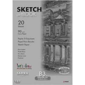 Folix FLX-821435 Sahra Tutkallı İvory Kağıt 34.5x49.5 cm 90 gr Bloknot Not Defteri