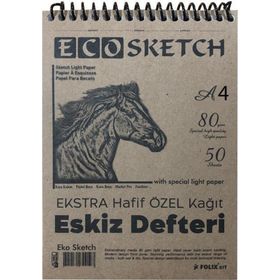 Folix FLX-822180 Eco Sketch Spiralli A4 50 Yaprak Eskiz Defteri