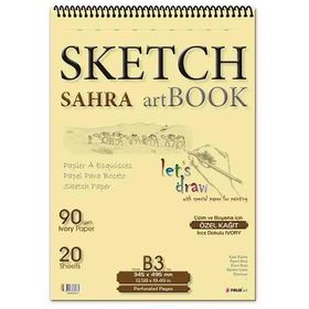 Folix Sketchbook Sahra 34.5x49,5 cm Spiralli 90 20 Yaprak Eskiz Defteri