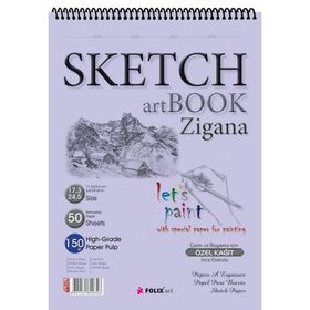 Folix Sketchbook Zigana A5 Spiralli 150 gr 60 Yaprak Eskiz Defteri