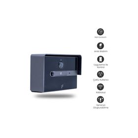 Fonri Wi-Fi Siyah Akıllı Kapı Zili