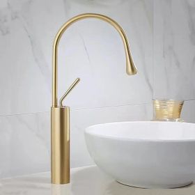 Fontana F-812SM Fırçalanmış Altın Lavabo Bataryası