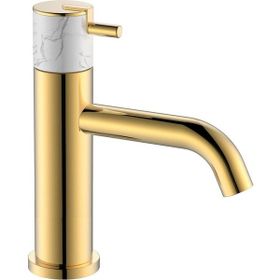 Fontana FA-4012M Mermer Altın Lavabo Bataryası