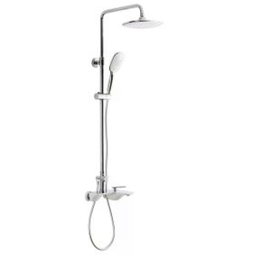 Fontana FG-1554 Krom Beyaz Banyo Bataryalı Duş Sistemi