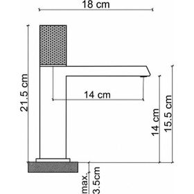 Fontana FK-9115 Mat Siyah Lavabo Bataryası