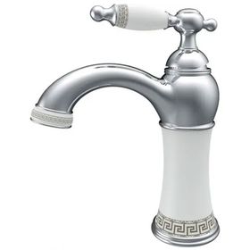 Fontana FM-1411 Krom-Beyaz Lavabo Bataryası