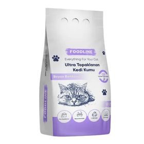 Foodline 10 lt Lavanta Kokulu Ince Taneli Bentonit Topaklanan Kedi Kumu