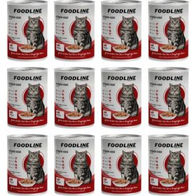 Foodline 12x400 gr Biftekli Yetişkin Kedi Konservesi
