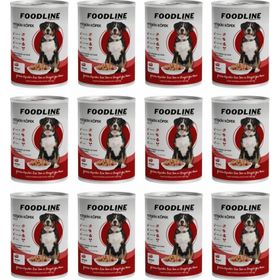 Foodline 12x400 gr Biftekli Yetişkin Köpek Konservesi