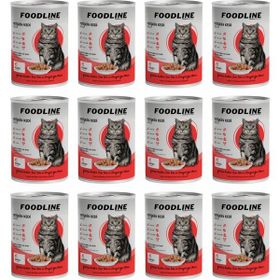 Foodline 12x400 gr Kuzu Etli Yetişkin Kedi Konservesi