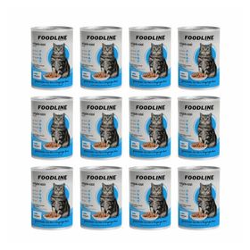 Foodline 12x400 gr Somonlu Yetişkin Kedi Konservesi