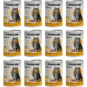 Foodline 12x400 gr Tavuklu Yetişkin Kedi Konservesi