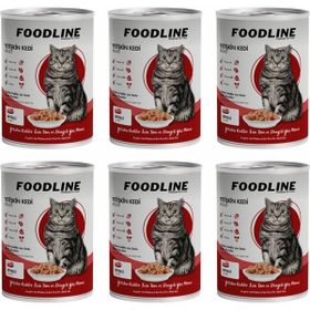 Foodline 6x400 gr Biftekli Yetişkin Kedi Konservesi