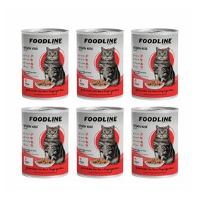 Foodline 6x400 gr Kuzu Etli Yetişkin Kedi Konservesi