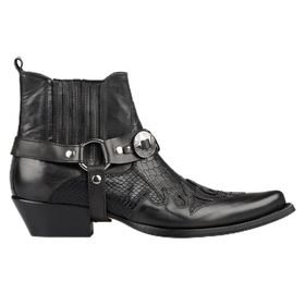 FootCourt Western Siyah Erkek Kovboy Botu