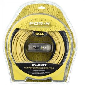 For-X XY-6KIT 6GA Bakır Vakumlu Oto Amfi Kablo Seti