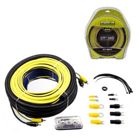 For-X XY-6KIT 6GA Bakır Vakumlu Oto Amfi Kablo Seti