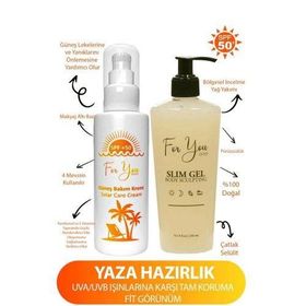 For You Gold 100 ml Leke Karşıtı Yüksek Korumalı Spf50+ Faktörlü Güneş Kremi ve 250 ml Selülit Jeli