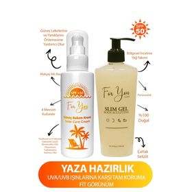 For You Gold 100 ml Leke Karşıtı Yüksek Korumalı Spf50+ Faktörlü Güneş Kremi ve 250 ml Selülit Jeli