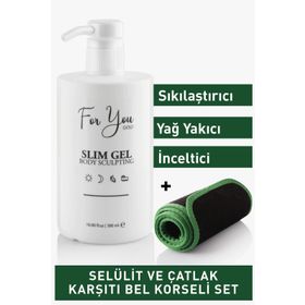 For You Gold 500 ml Slim Jel İnceltici Sıkılaştırıcı Yağ Yakıcı Bölgesel İncelme Çatlak Karşıtı ve Selülit Kremi