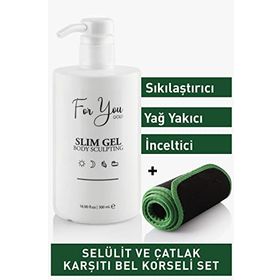 For You Gold 500 ml Slim Jel İnceltici Sıkılaştırıcı Yağ Yakıcı Bölgesel İncelme Çatlak Karşıtı ve Selülit Kremi