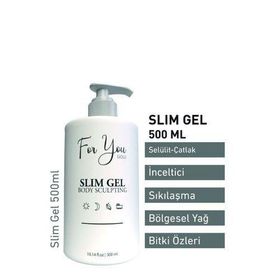 For You Gold 500 ml Slim Jel İnceltici Sıkılaştırıcı Yağ Yakıcı Bölgesel İncelme Çatlak Karşıtı ve Selülit Kremi