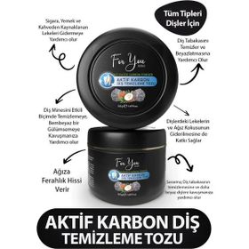 For You Gold Aktif Karbon Diş Temizleme Tozu 50 gr Extra Beyazlatıcı Diş Tozu