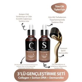 For You Gold Dermaroller Collagen Serum Gençleştirici Yüz Bakım Serum Seti