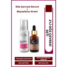 For You Gold Göz Çevresi Serumu Kırışıklık Önleyici Morluk Karşıtı Bakım Serumu ve Beyazlatıcı Krem