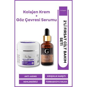 For You Gold Kolegen Krem ve Göz Çevresi Serumu Bakım Seti