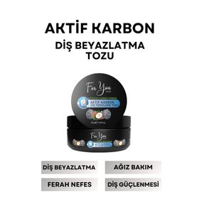 For You Gold Nane + 50 gr Aktif Karbon Diş Temizleme ve Extra Beyazlatıcı Diş Tozu