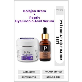 For You Gold Peptit + Hyaluronik Asit Gençleştirici Serum ve Kolajen Krem Set