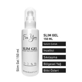 For You Gold Slim Jel 150 ml İnceltici Sıkılaştırıcı Yağ Yakıcı Bölgesel İncelme Çatlak Karşıtı ve Selülit Kremi