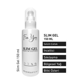 For You Gold Slim Jel 150 ml İnceltici Sıkılaştırıcı Yağ Yakıcı Bölgesel İncelme Çatlak Karşıtı ve Selülit Kremi