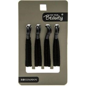 For Your Beauty Kancalı Havlu Siyah KHTK1 4'lü Toka