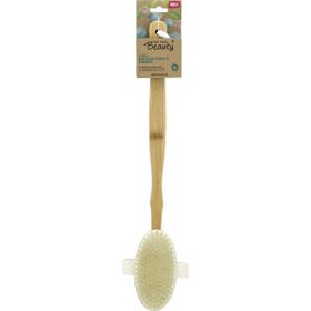 For Your Beauty Oval Başlı Ahşap Uzun Saplı Masaj Fırçası