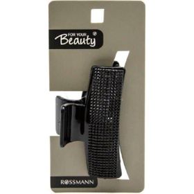 For Your Beauty Taşlı Siyah 6 Dişli MNDTKTS6D 1 Adet Mandal Toka