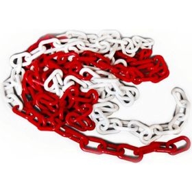 Force Chain 6 mm 25 m Kırmızı Beyaz Plastik Zincir