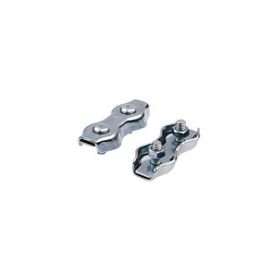 Force Chain Duplex Clip 8 mm 10 Adet Çiftli Çelik Halat Klipsi