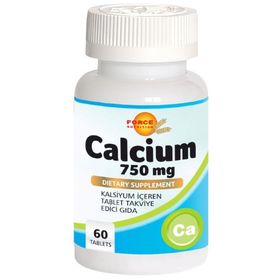 Force Nutrition Calcium 750 mg İçeren 60 Tablet