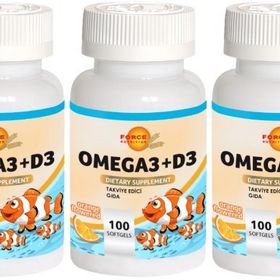 Force Nutrition Omega 3 D3 Portakal Aromalı 3x100 Kapsül Balık Yağı