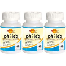 Force Nutrition Vitamin D3 K2 3x60 Tablet