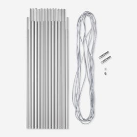 Forclaz 4.5 mt 8.5 mm - 32.5 cm'lik 14 Çubuk Alüminyum Pol Seti