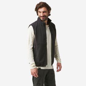 Forclaz MT100 Siyah Trekking Rüzgar Kesici Softshell Erkek Outdoor Yelek