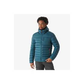 Forclaz MT500 Mavi -10 Derece Kuş Tüyü Şişme Kapüşonlu Erkek Outdoor Mont